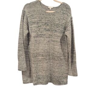 Pure‎ Jill Heathered Speckled Knit Sweater Long Sleeve Crewneck Women's L